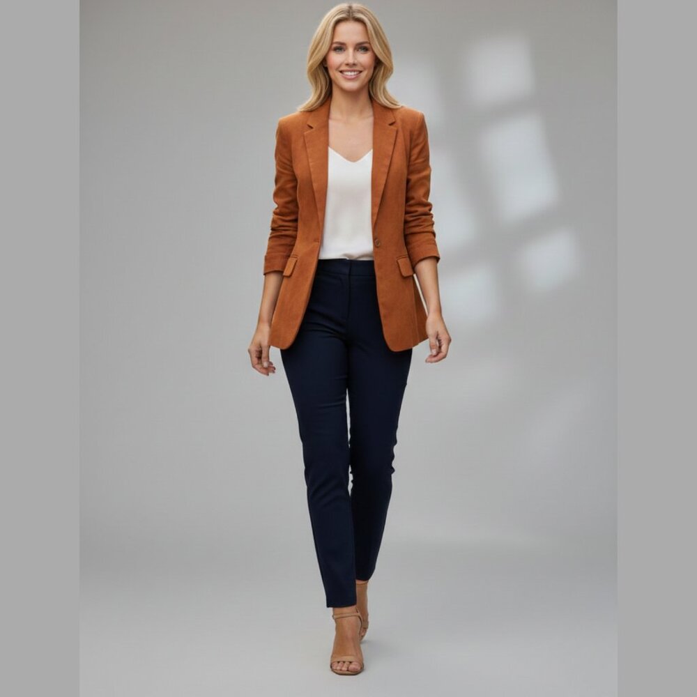 BCBGeneration XS Lightweight Blazer Jacket Camel … - image 14